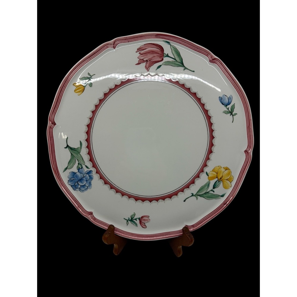 Villeroy & Boch Jardin D'Alsace Fleur Cake Plate Scalloped Floral Luxembourg